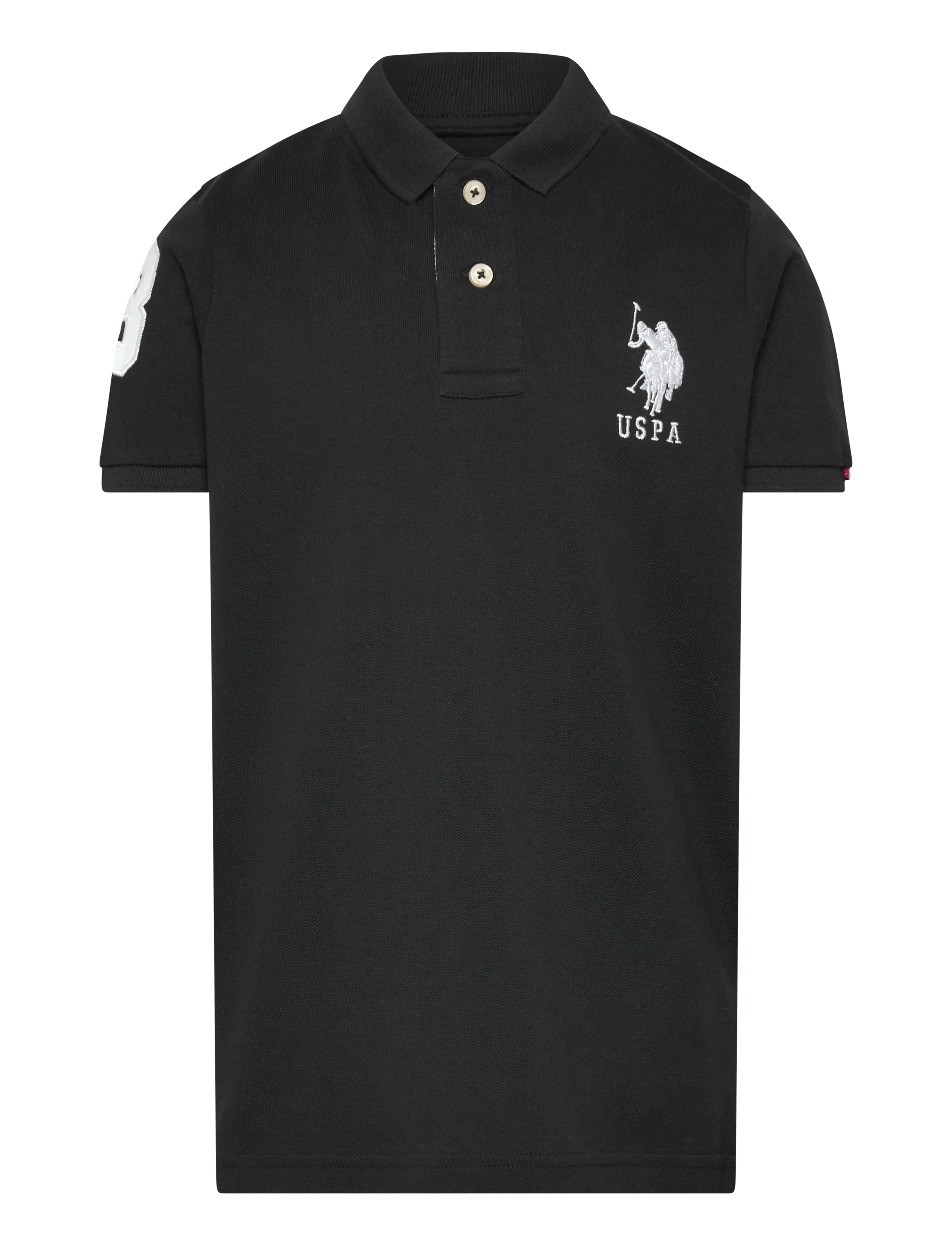 U.S. Polo Assn. Player 3 Pique Polo - Överdelar - BLACK BRIGHT WHITE DHM / black