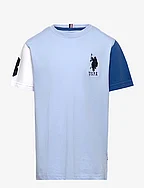Player 3 Colour Block Tshirt - CASHMERE BLUE