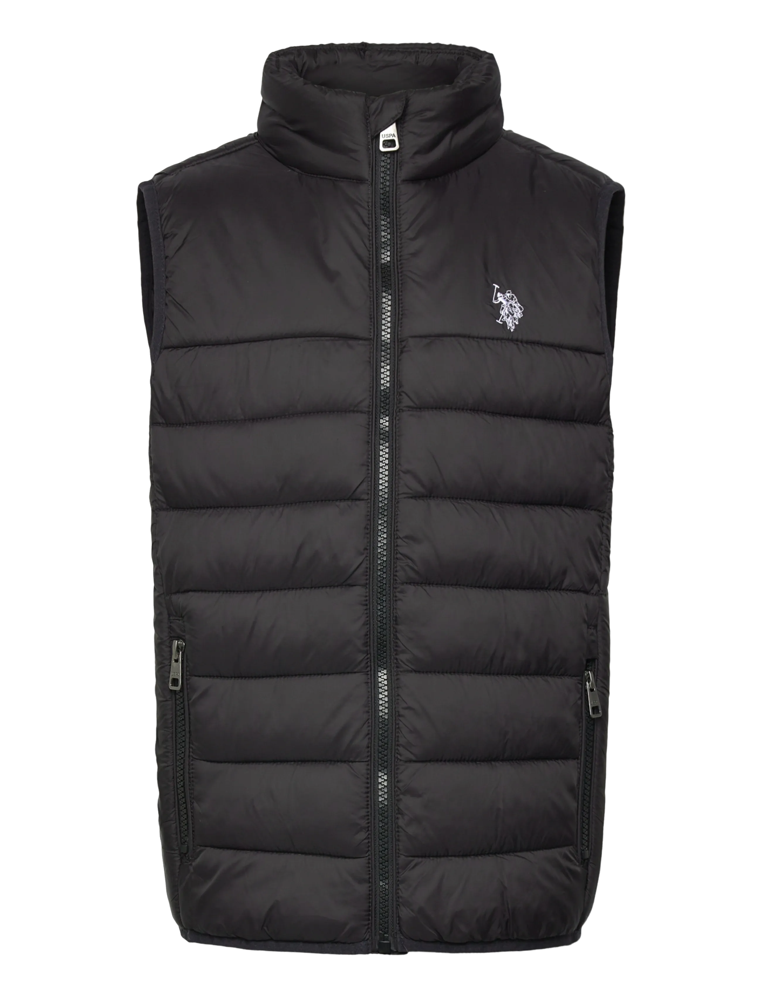 U.S. Polo Assn. Panelled Quilted Gilet - Outdoor - BLACK BRIGHT WHITE DHM / black