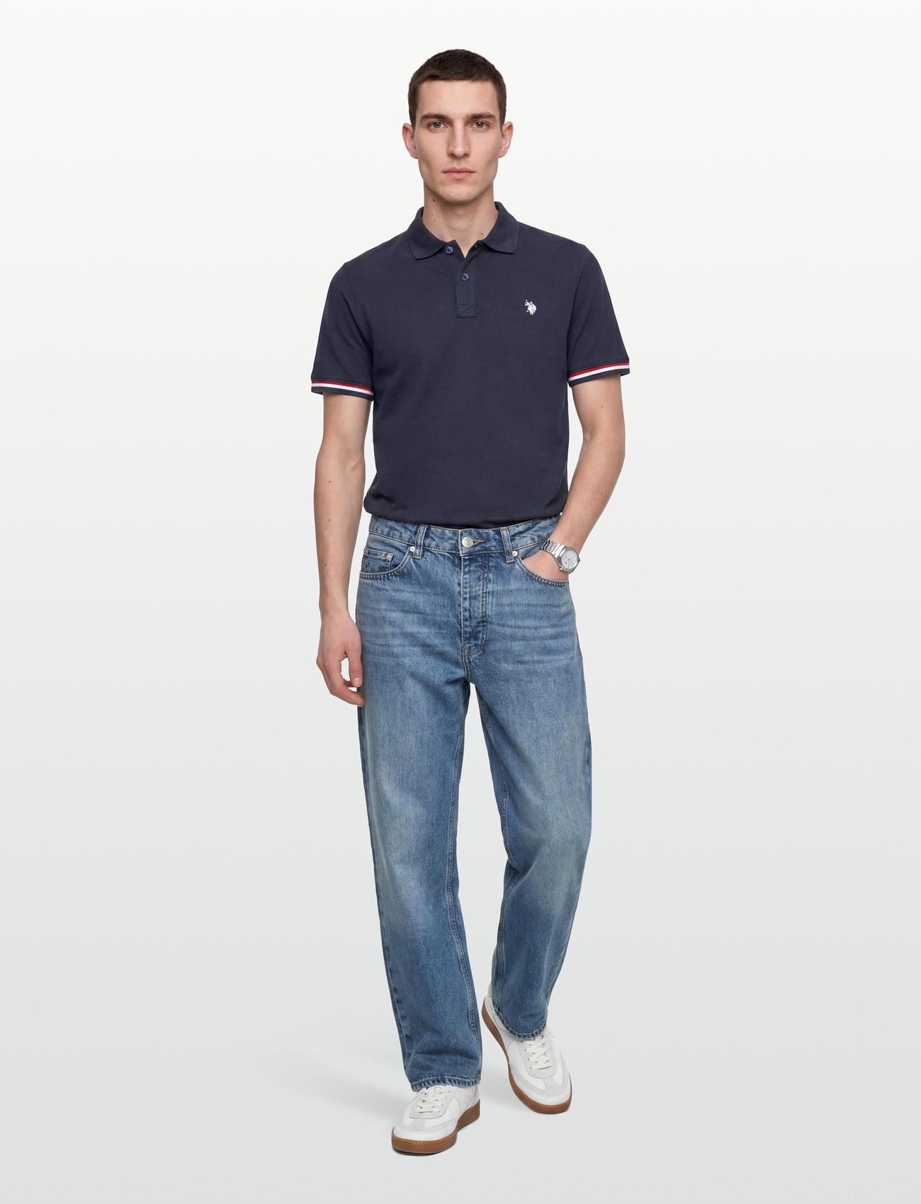 U.S. Polo Assn. Meo Reg Pi Uspa M Polo - White - S 2