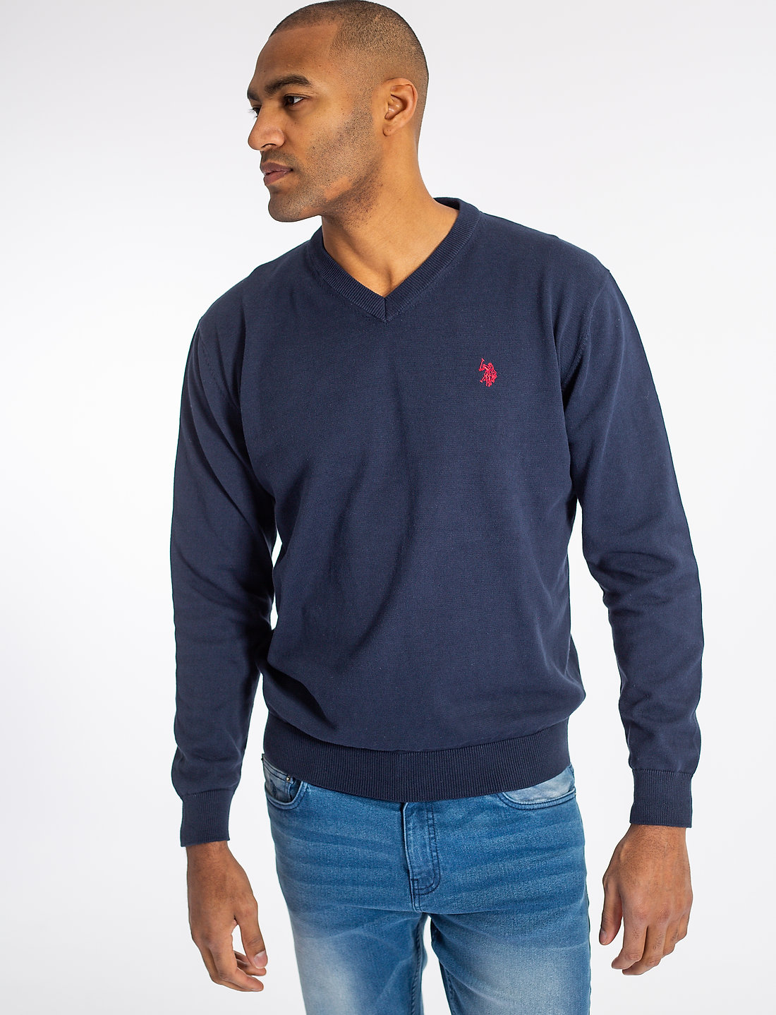 Mens v neck jumper 2025 ralph lauren