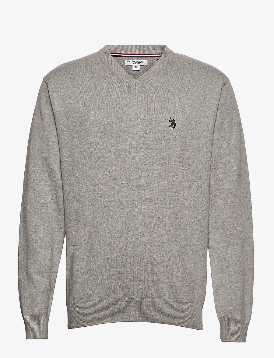 U.S. Polo Assn. - USPA V-Neck Knit Cosmo Men - v-necks - grey melange - 0