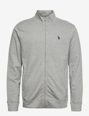 U.S. Polo Assn. - USPA Sweat Collar/Zip Eran Men - sportiska stila džemperi - grey melange - 0