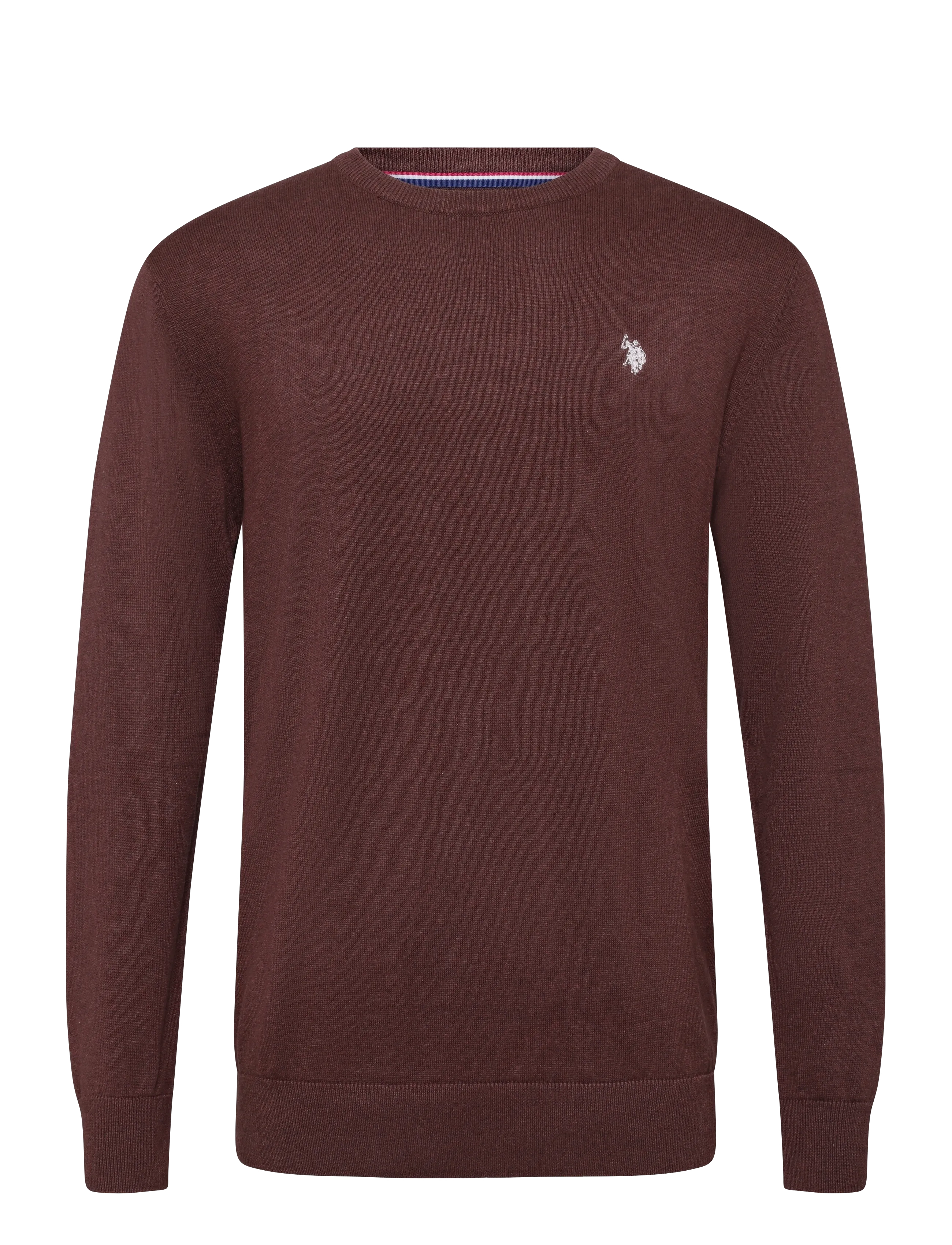 U.S. Polo Assn. USPA Knit Adair Men - Ümara kaelusega - CHESTNUT MELANGE / brown
