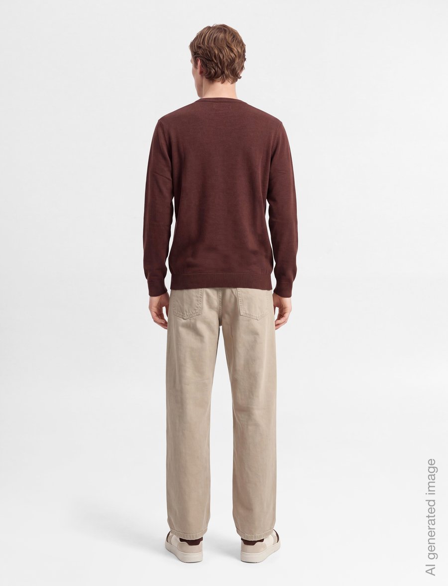 U.S. Polo Assn. - USPA Knit Adair Men - Ümara kaelusega - chestnut melange - 4