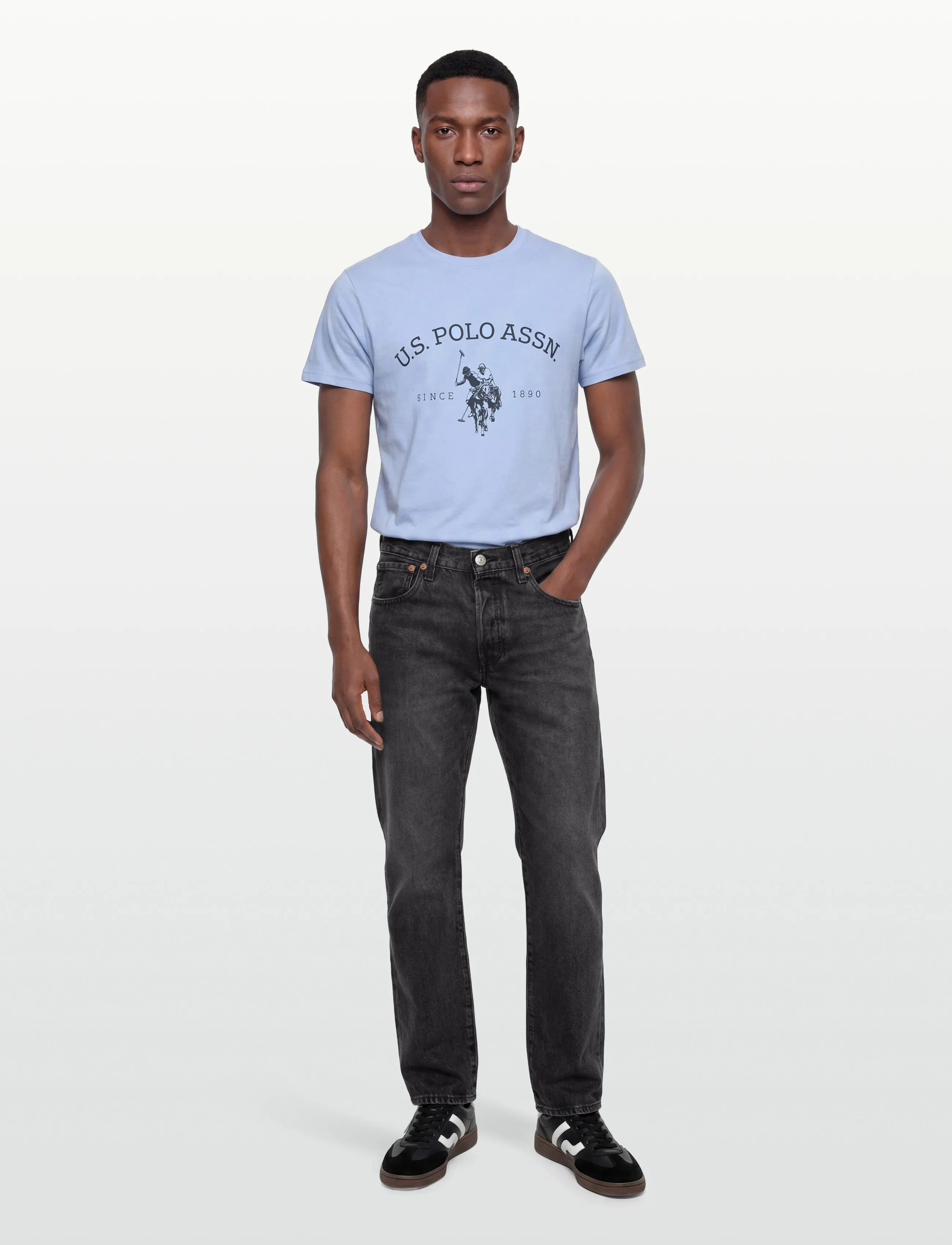 U.S. Polo Assn. Uspa T-Shirt Archibald Men, S, T-shirts, Blau - Short-sleeved, Männerswear