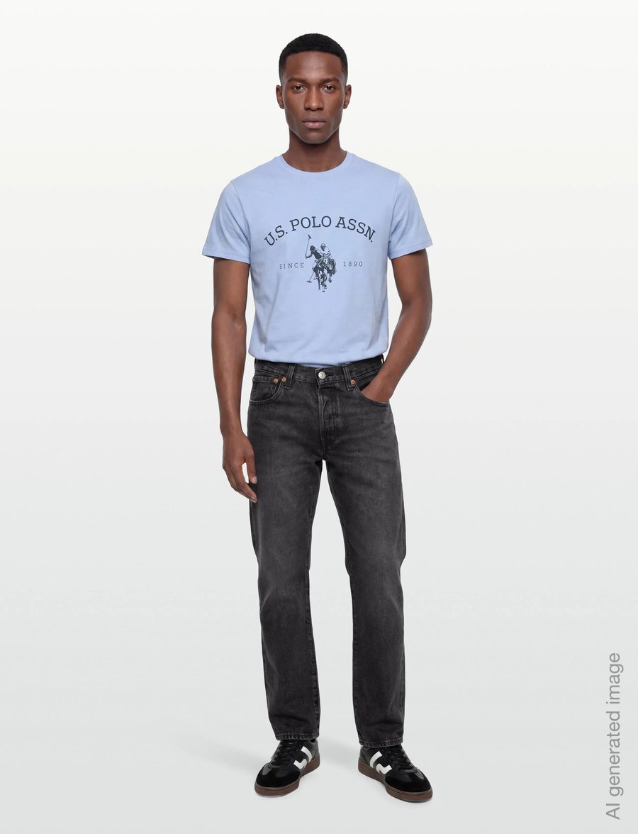 U.S. Polo Assn. - USPA T-Shirt Archibald Men - kurzärmelige t-shirts - placid blue - 0