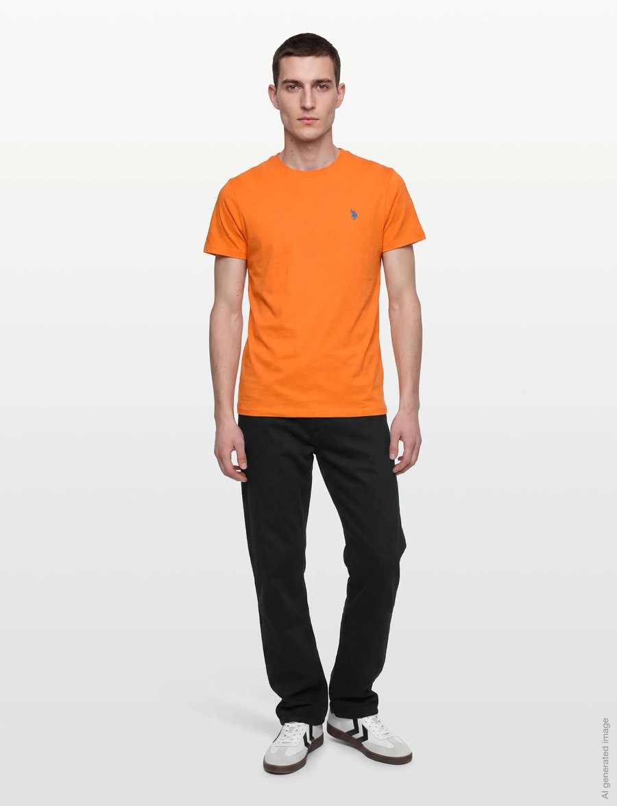 U.S. Polo Assn. - USPA T-Shirt Arjun Men - kurzärmelig - 16-1359tcx orange peel - 0
