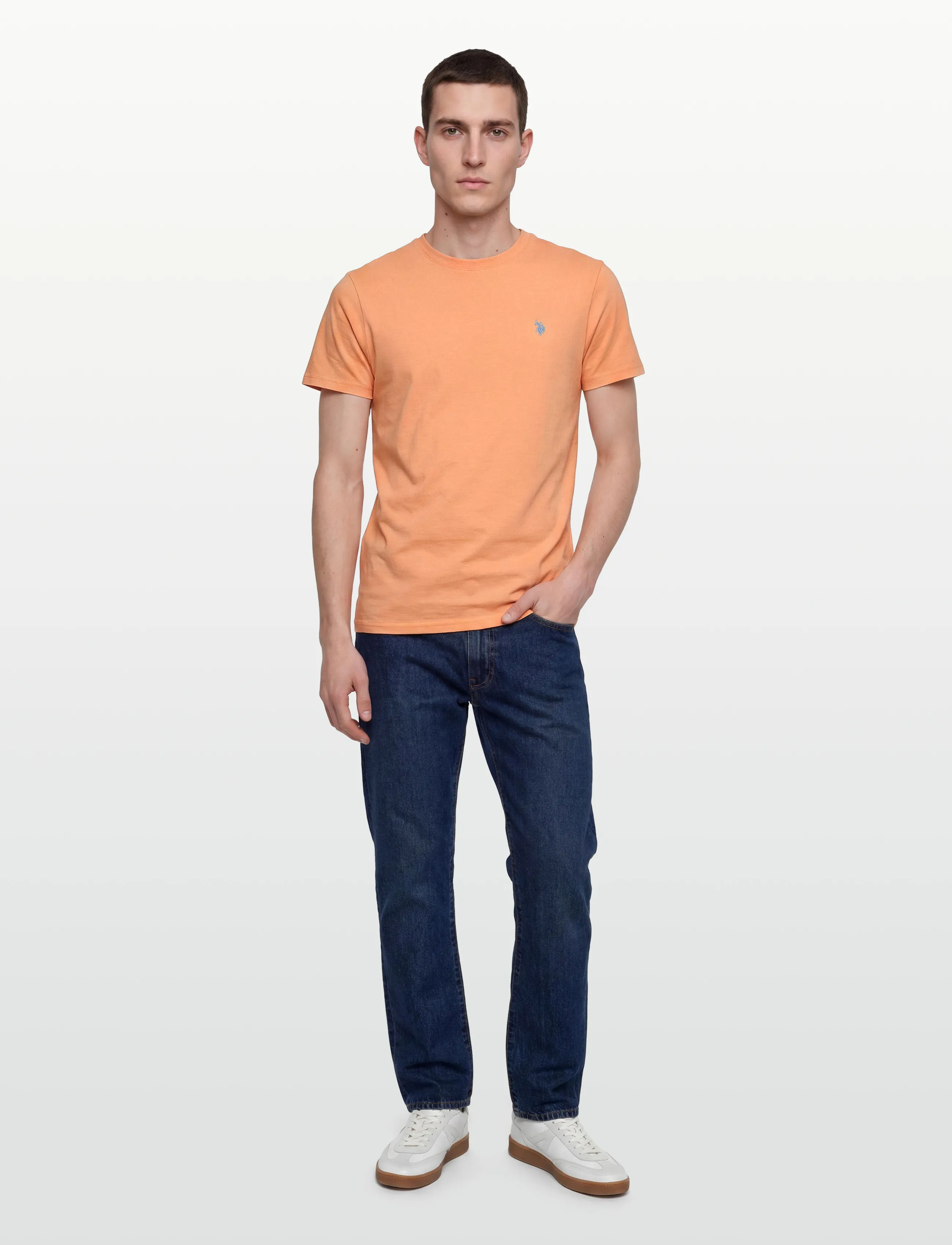 U.S. Polo Assn. Uspa T-Shirt Arjun Men, L, T-shirts, Orange - Short-sleeved, Männerswear