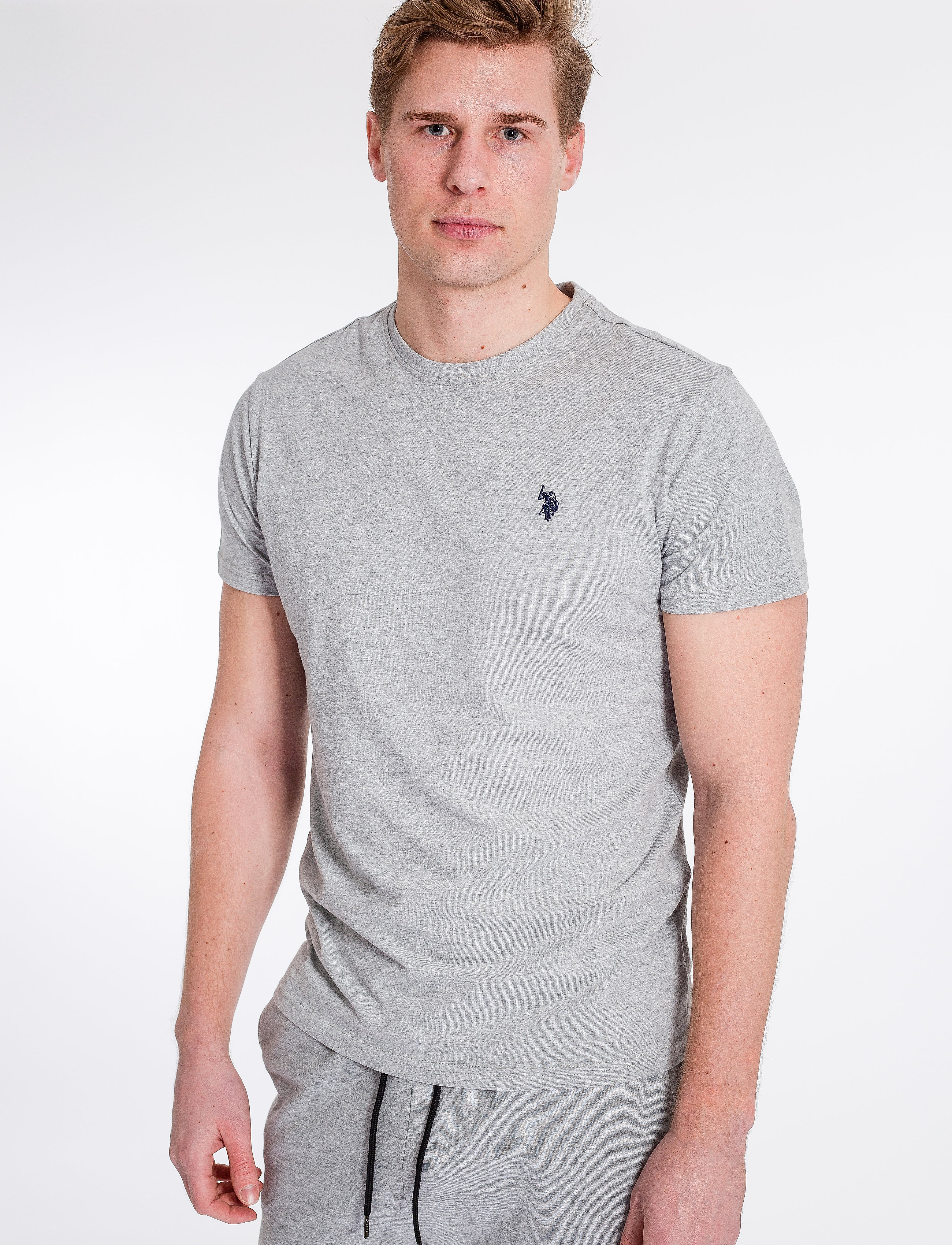 U.S. Polo Assn. Uspa T-Shirt Arjun Men, L, T-shirts, Grau - Short-sleeved, Männerswear