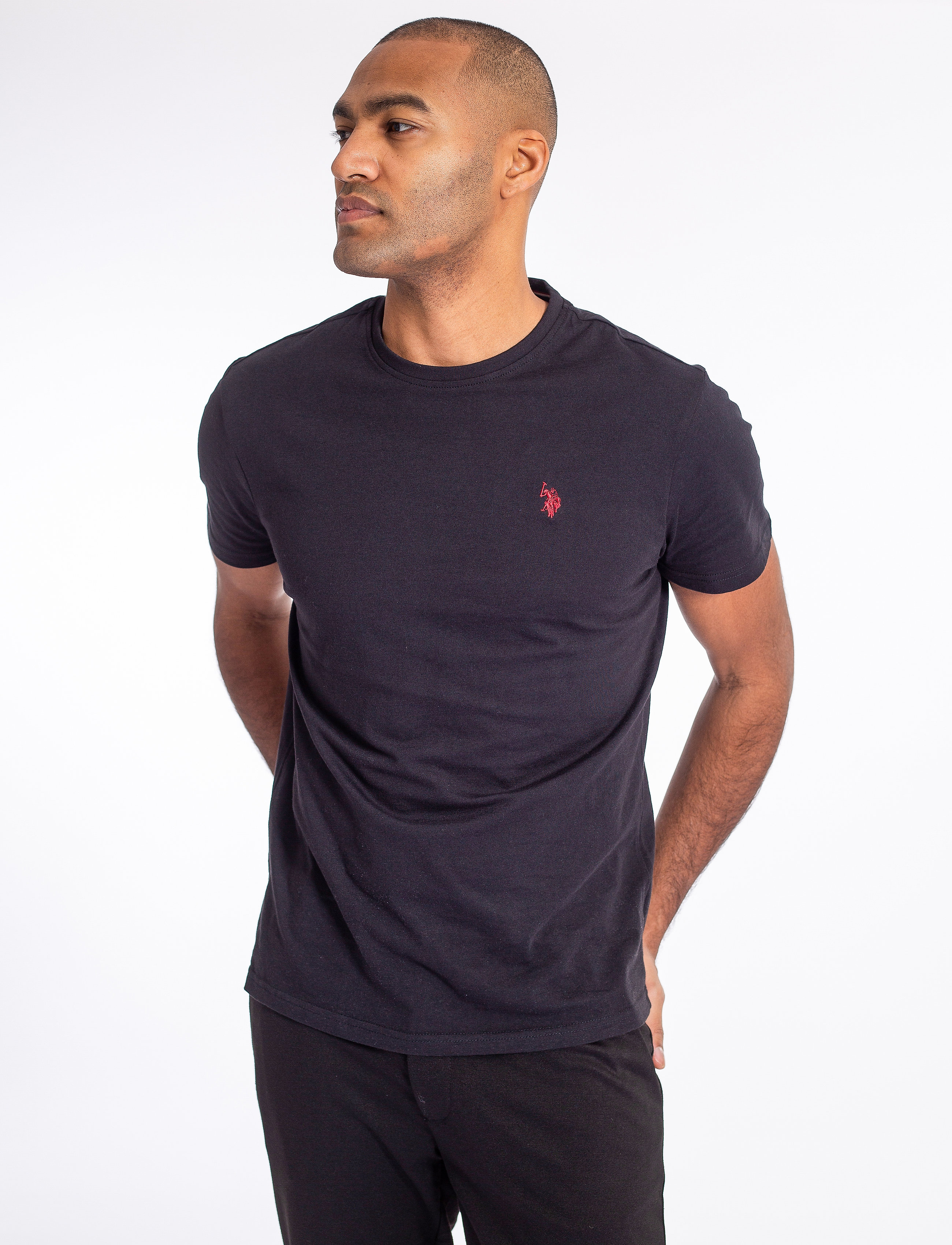 U.S. Polo Assn. Uspa T-Shirt Arjun Men, L, T-shirts, Schwarz - Short-sleeved, Männerswear