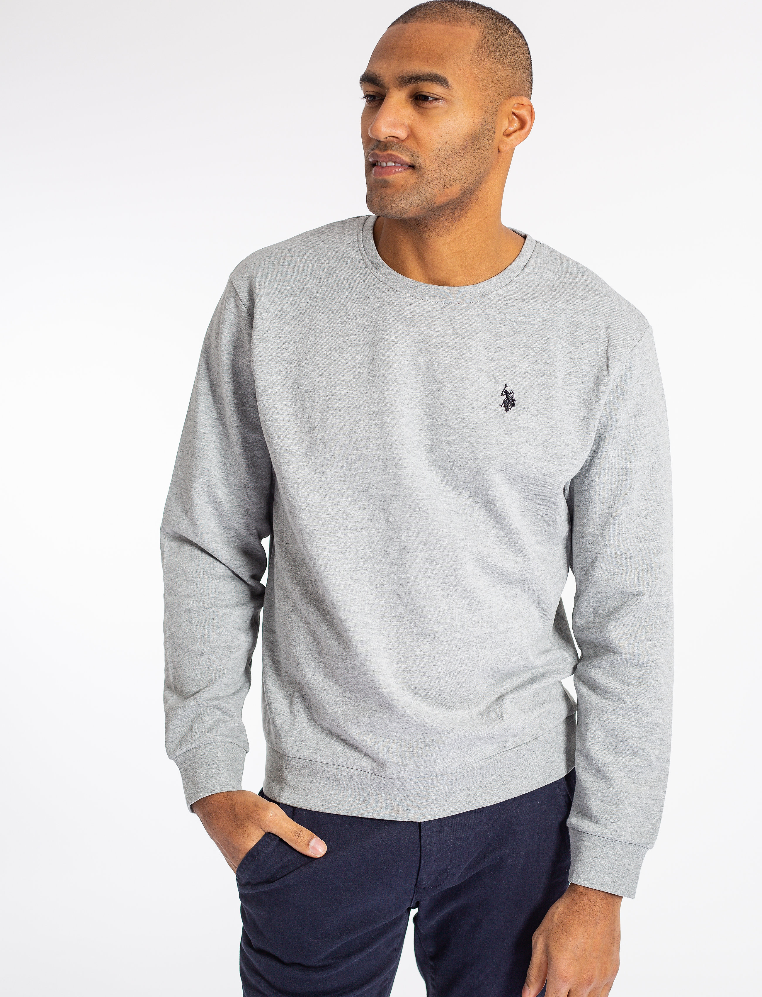 U.S. Polo Assn. USPA Sweat O Neck Adler Men - Dressipluusid - GREY MELANGE / grey