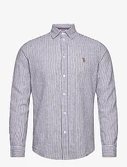 U.S. Polo Assn. - USPA Shirt Bolt Men - linnen overhemden - dark sapphire stripe - 0