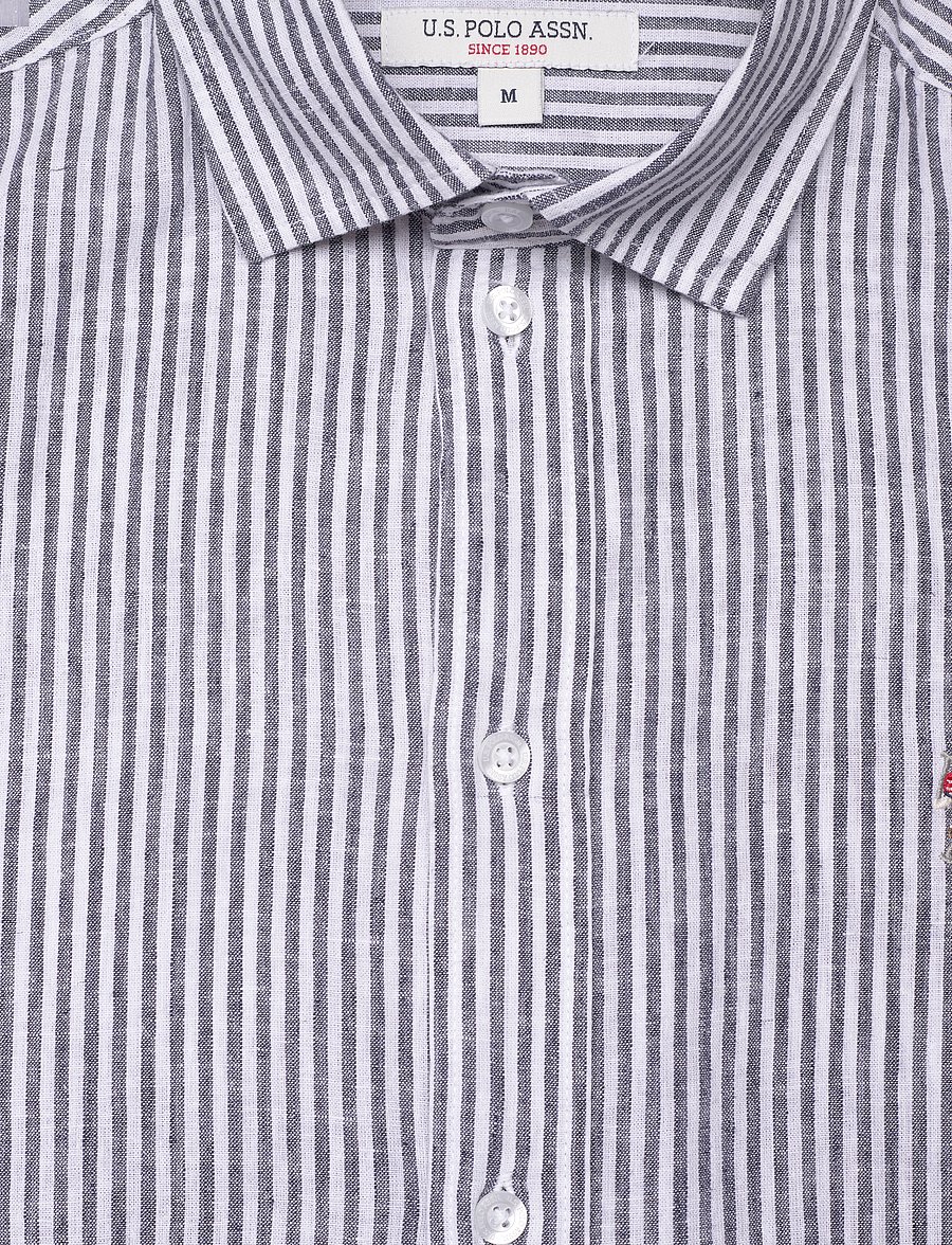 U.S. Polo Assn. - USPA Shirt Bolt Men - koszule lniane - dark sapphire stripe - 2