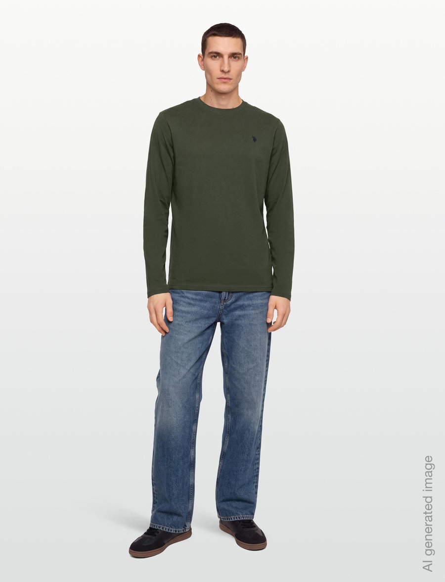 U.S. Polo Assn. - USPA T-Shirt LS Brolin Men - långärmade t-shirts - 19-0414tcx forest night - 0