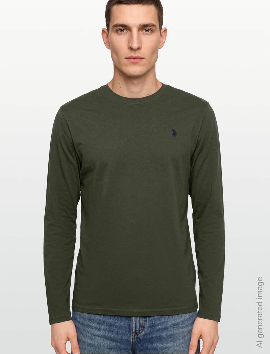 U.S. Polo Assn. - USPA T-Shirt LS Brolin Men - långärmade t-shirts - 19-0414tcx forest night - 3