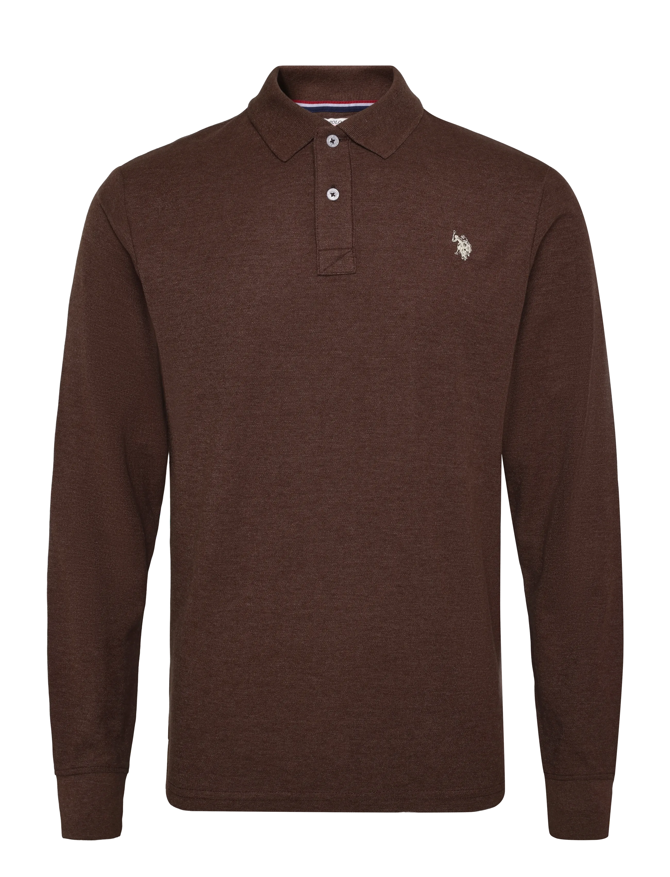 U.S. Polo Assn. USPA Polo LS Brett Men - Kläder - CHESTNUT MELANGE / brown