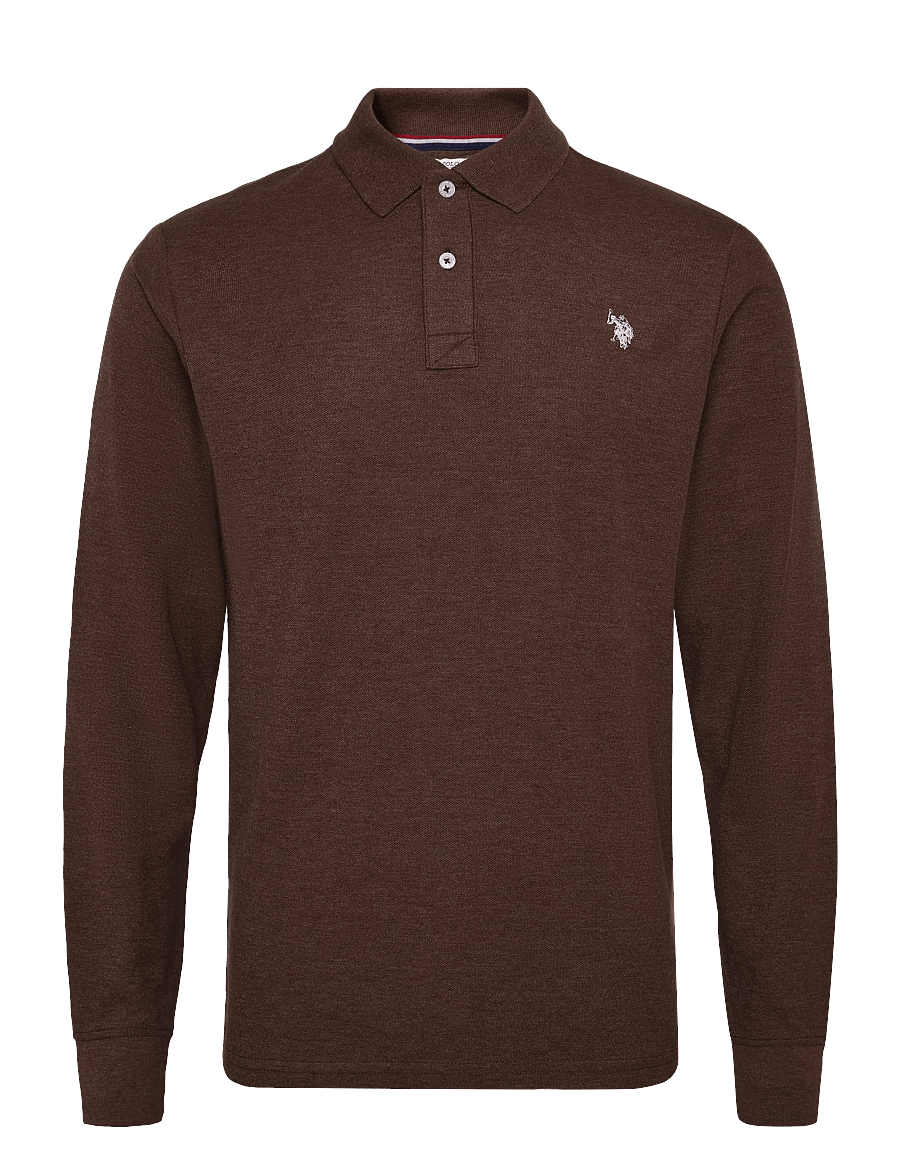 U.S. Polo Assn. - USPA Polo LS Brett Men - långärmade pikéer - chestnut melange - 0