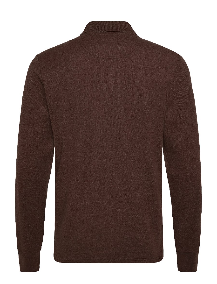 U.S. Polo Assn. - USPA Polo LS Brett Men - långärmade pikéer - chestnut melange - 1