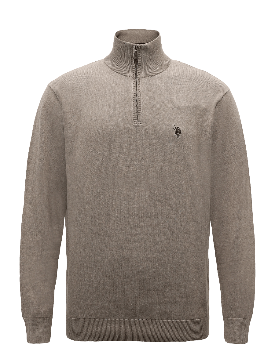 U.S. Polo Assn. - USPA Knit Brison Men - poolpika lukuga džemprid - 16-1104tcx crockery melange - 0