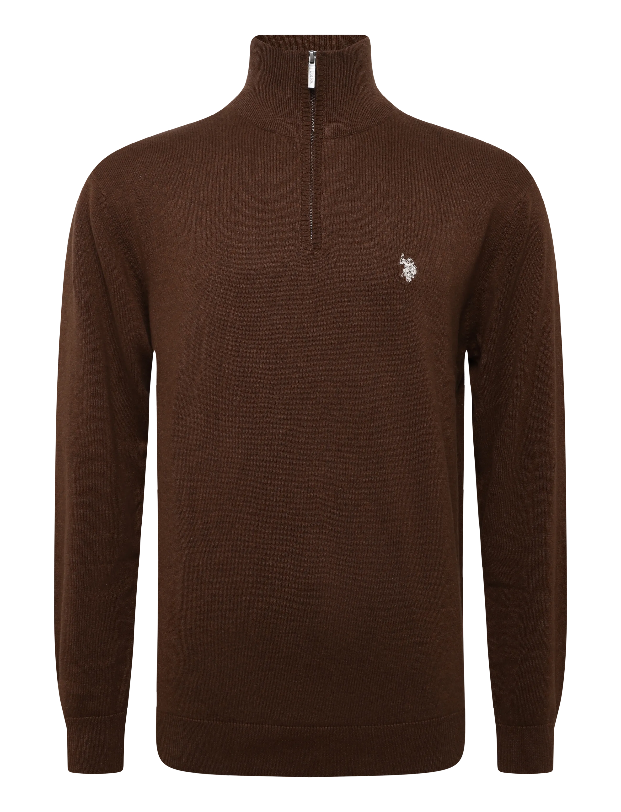 U.S. Polo Assn. USPA Knit Brison Men - Stickat - CHESTNUT MELANGE / brown