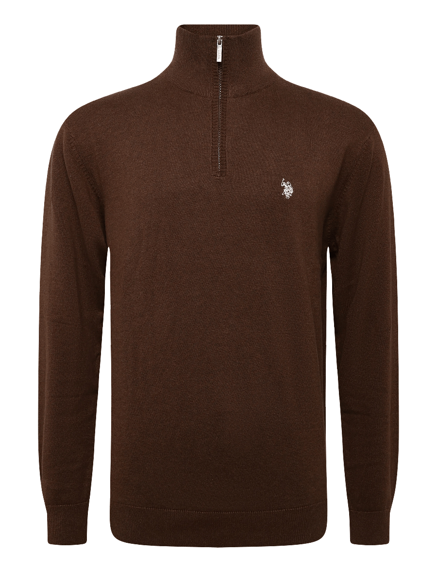 U.S. Polo Assn. - USPA Knit Brison Men - half zip-tröjor - chestnut melange - 0