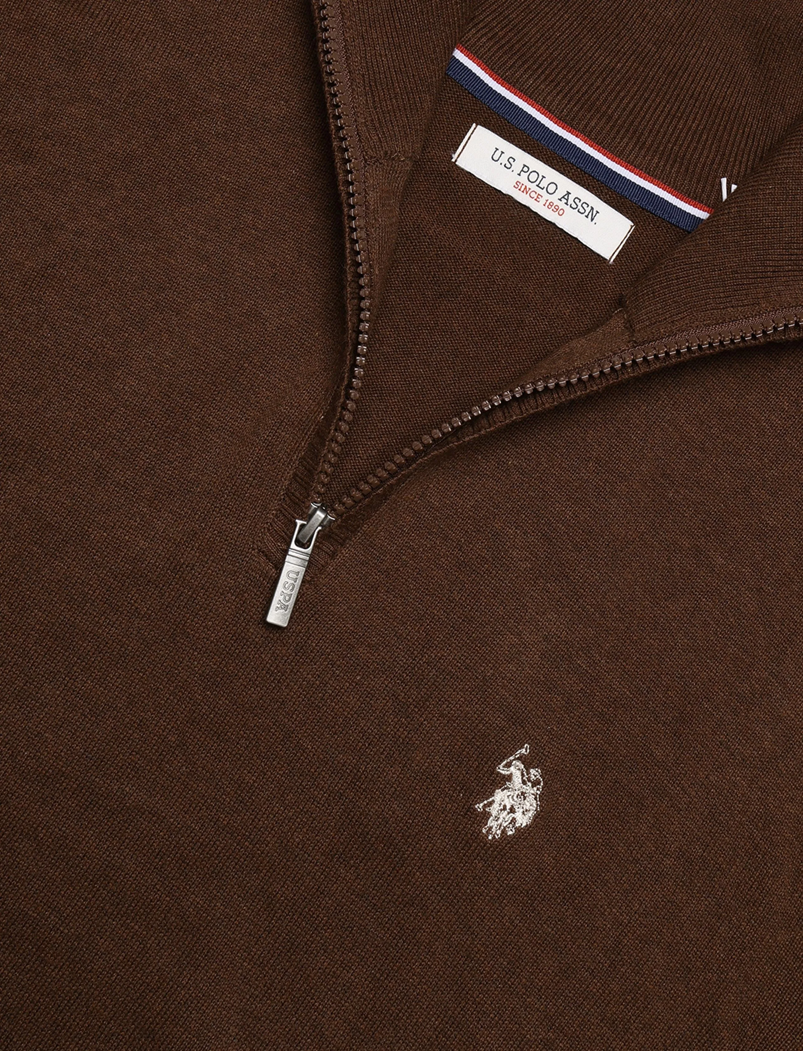 U.S. Polo Assn. - USPA Knit Brison Men - half zip-tröjor - chestnut melange - 2