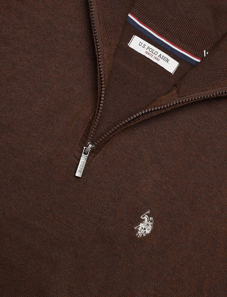 U.S. Polo Assn. - USPA Knit Brison Men - half zip-tröjor - chestnut melange - 2