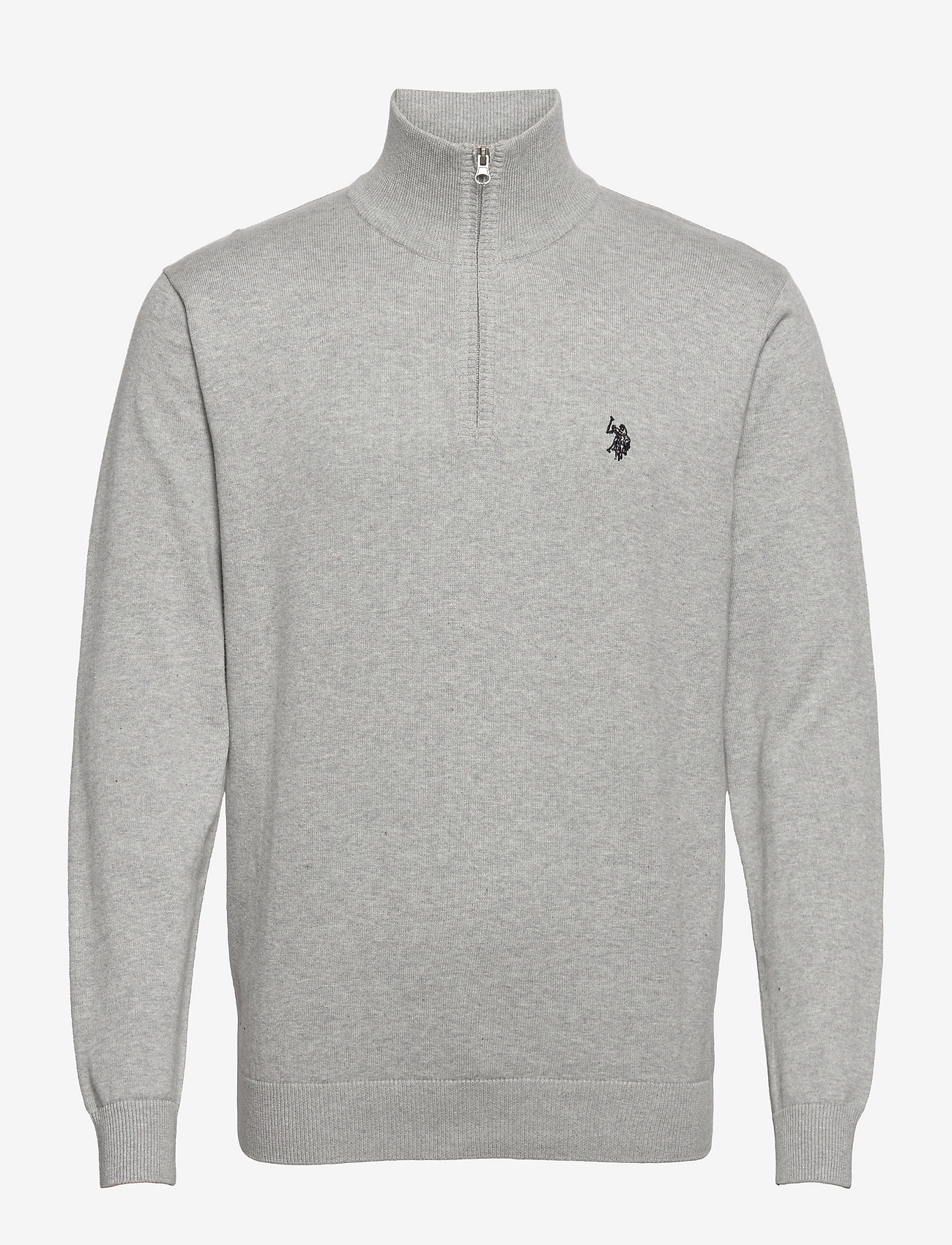 U.S. Polo Assn. - USPA Knit Brison Men - trøjer med lynlås - grey melange - 1