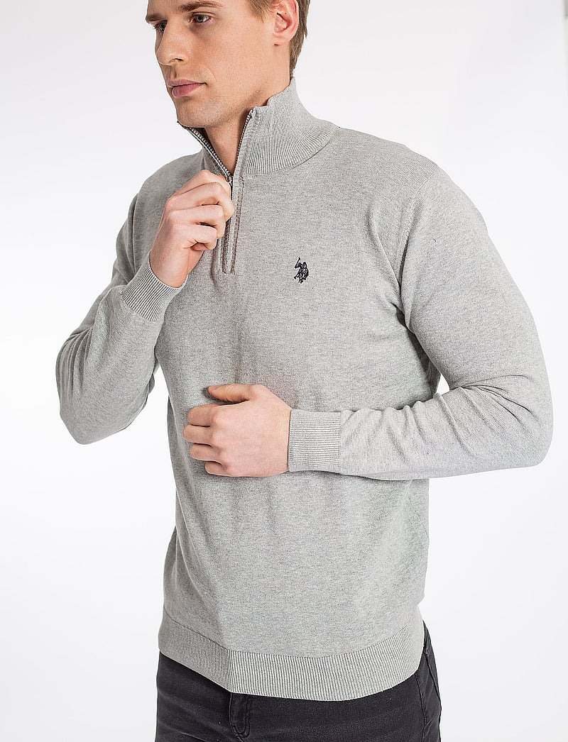 U.S. Polo Assn. - USPA Knit Brison Men - pulls demi-zippés - grey melange - 0