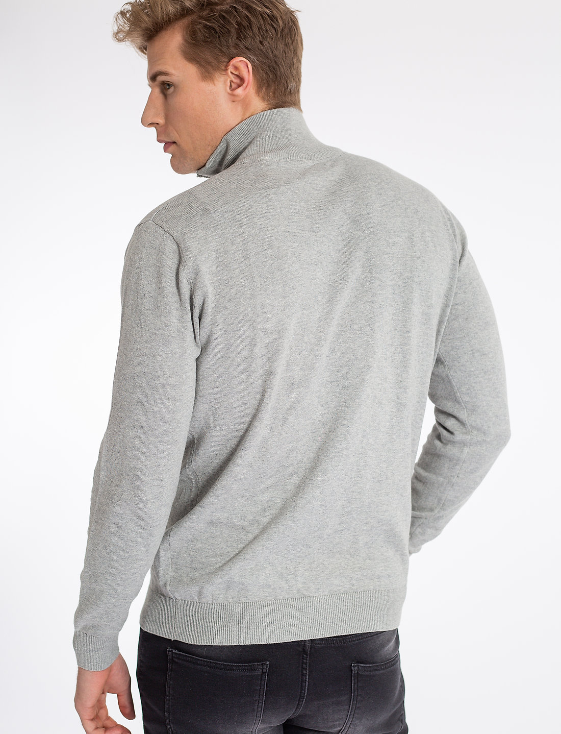 U.S. Polo Assn. - Brison Knit - halfzip strik - grey melange - 3