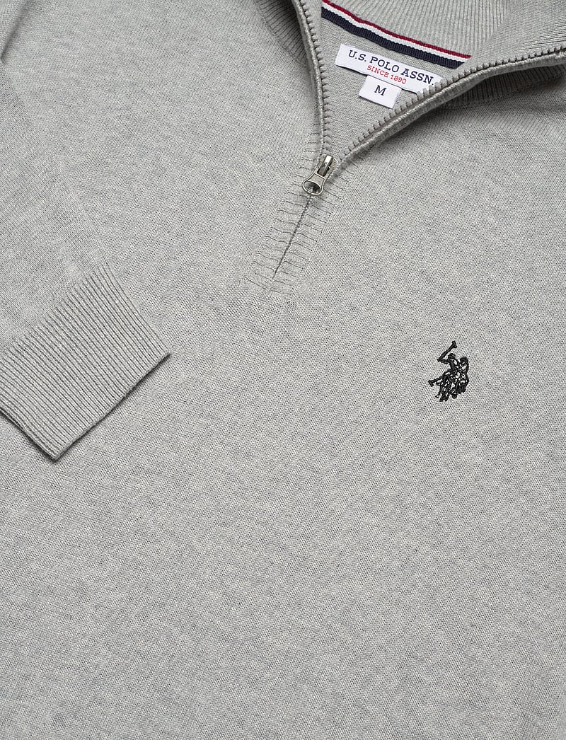 U.S. Polo Assn. - USPA Knit Brison Men - pulls demi-zippés - grey melange - 4