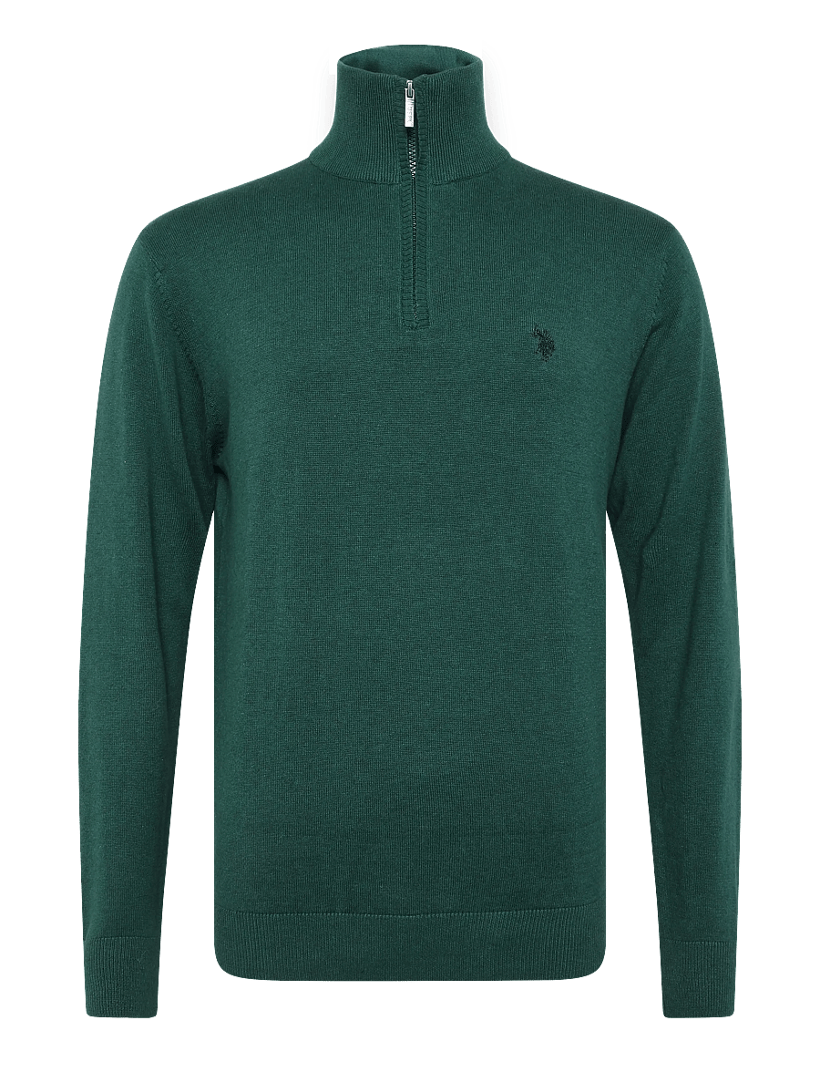 U.S. Polo Assn. - USPA Knit Brison Men - half zip-tröjor - rain forest mÉlange - 0