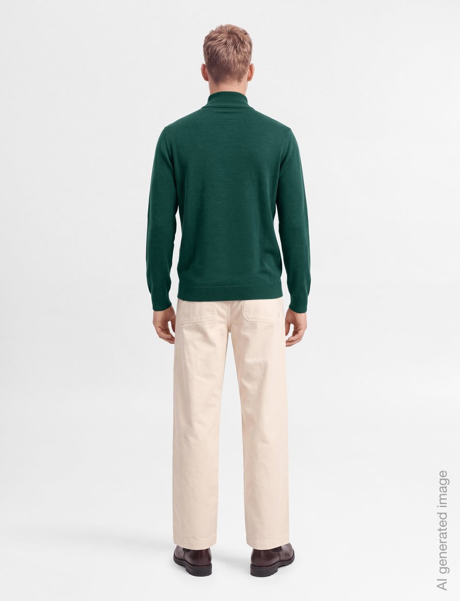 U.S. Polo Assn. - USPA Knit Brison Men - halfzip strik - rain forest mÉlange - 4
