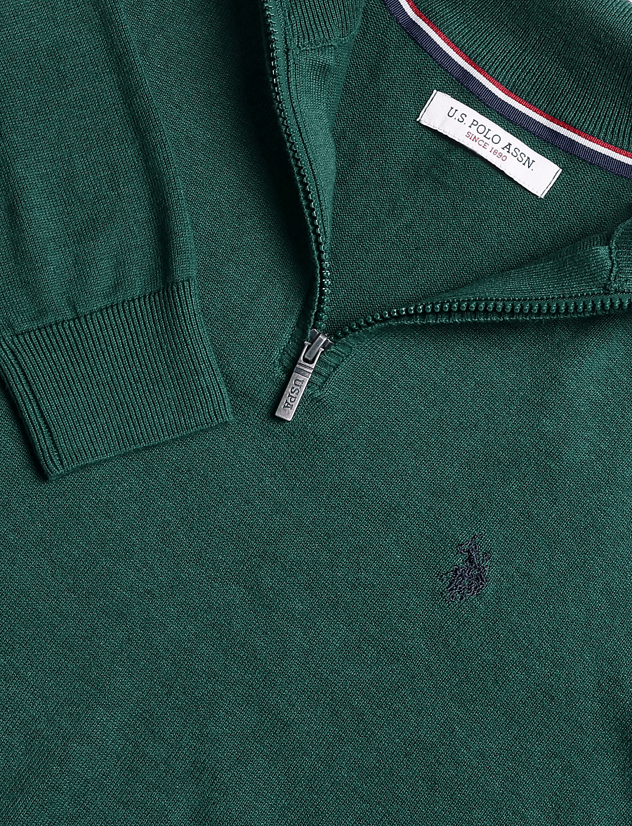 U.S. Polo Assn. - USPA Knit Brison Men - half zip-tröjor - rain forest mÉlange - 2