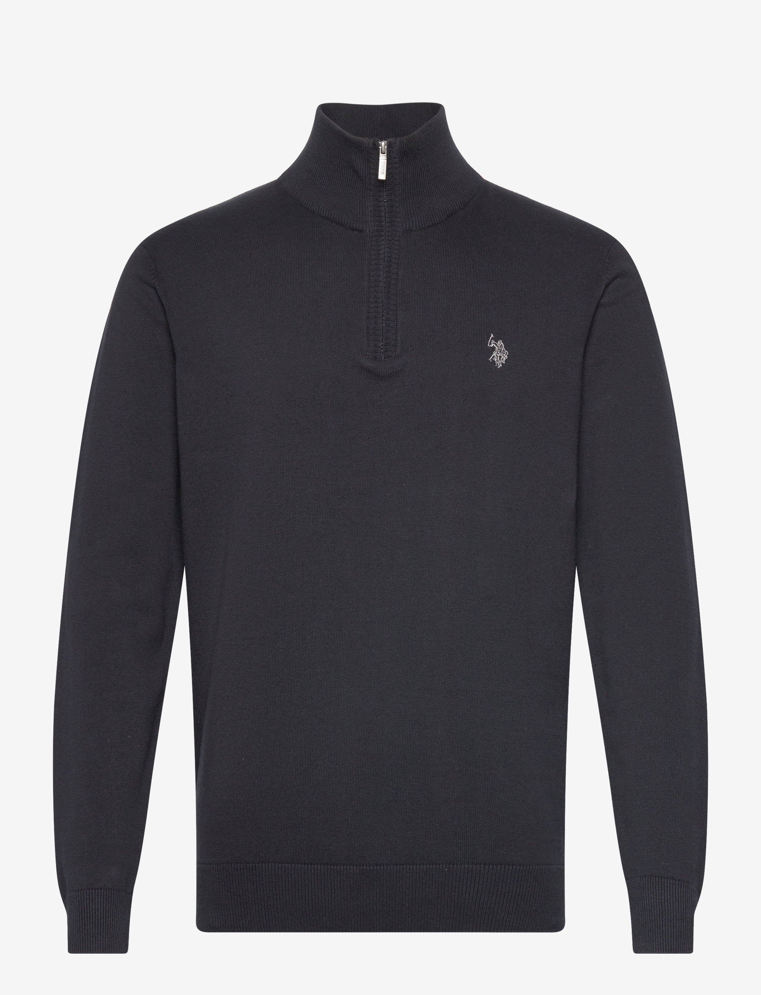 U.S. Polo Assn. Uspa Knit Brison Men, M, Knitwear, Schwarz - Half Zip Jumpers, Männerswear