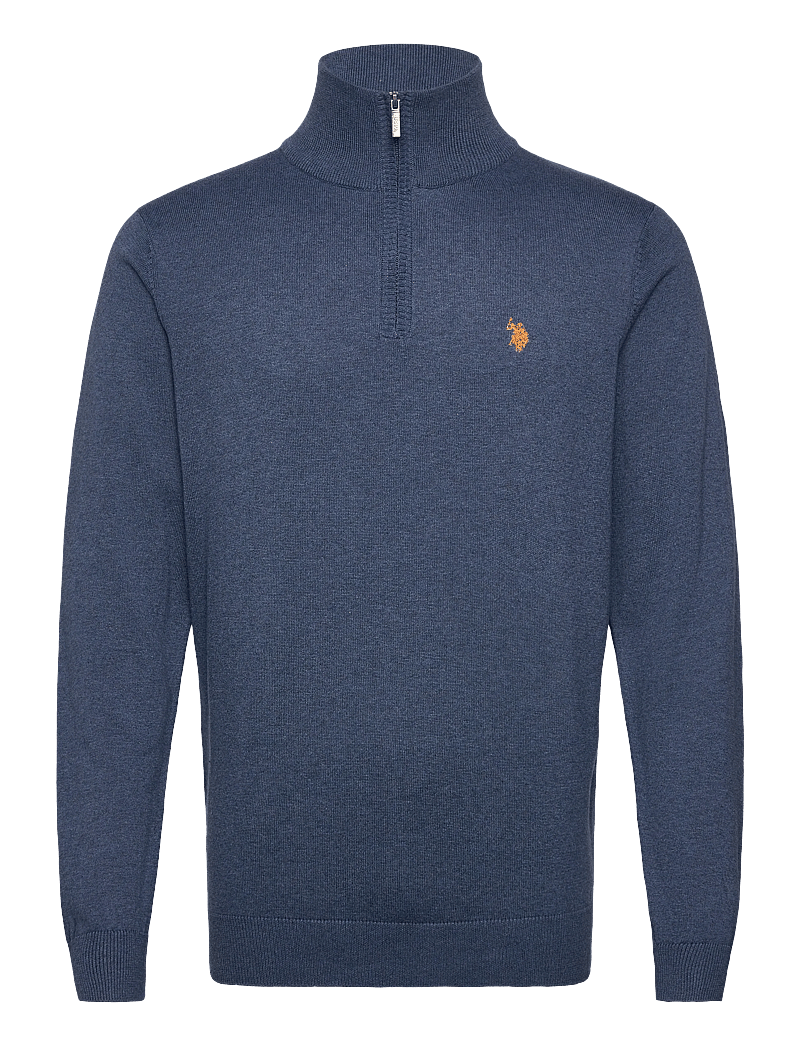 U.S. Polo Assn. - USPA Knit Brison Men - džemperi ar daļēju rāvējslēdzēja aizdari - vintage indigo melange - 0