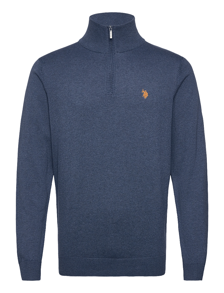 U.S. Polo Assn. - USPA Knit Brison Men - halfzip strik - vintage indigo melange - 0