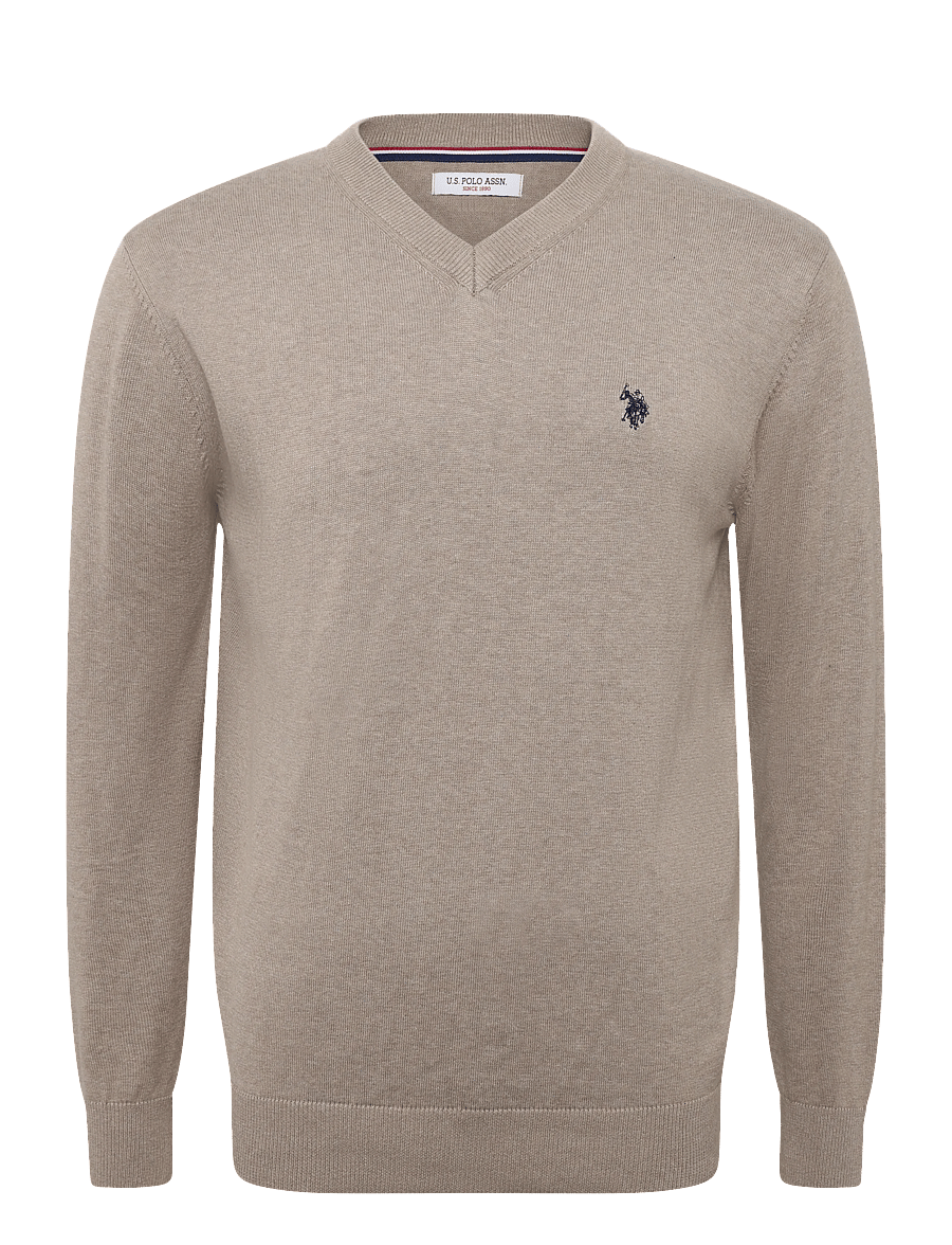 U.S. Polo Assn. - USPA V-Neck Knit Cosmo Men - v-hals - crockery melange - 0