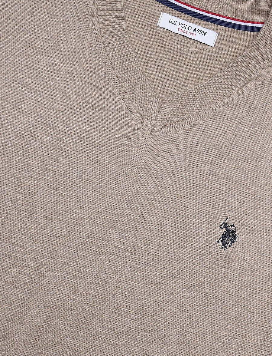 U.S. Polo Assn. - USPA V-Neck Knit Cosmo Men - v-hals - crockery melange - 2