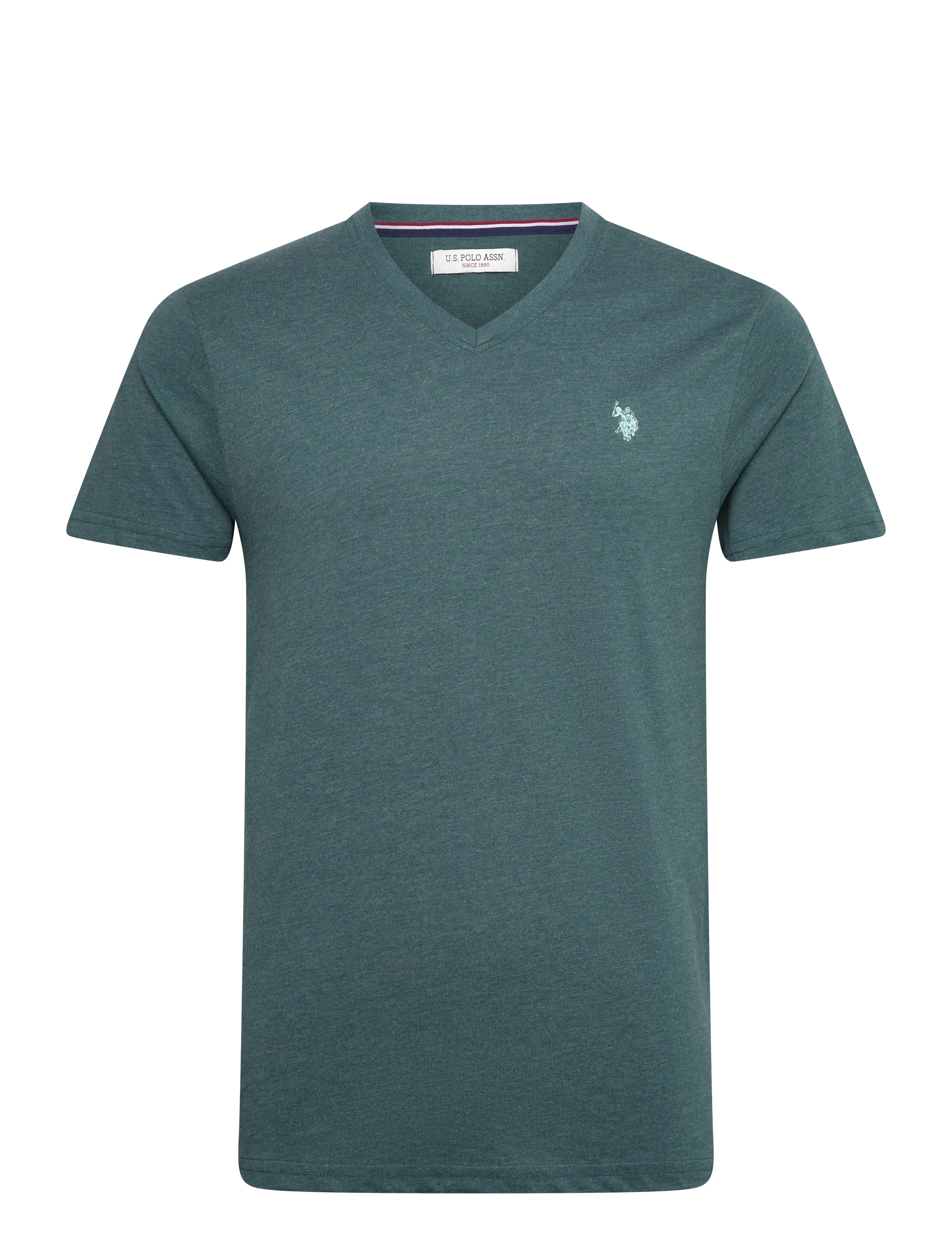 U.S. Polo Assn. USPA T-Shirt V-Neck Cem Men - T-shirts - 19-4517TCX MEDITERRANEA MELANG / blue