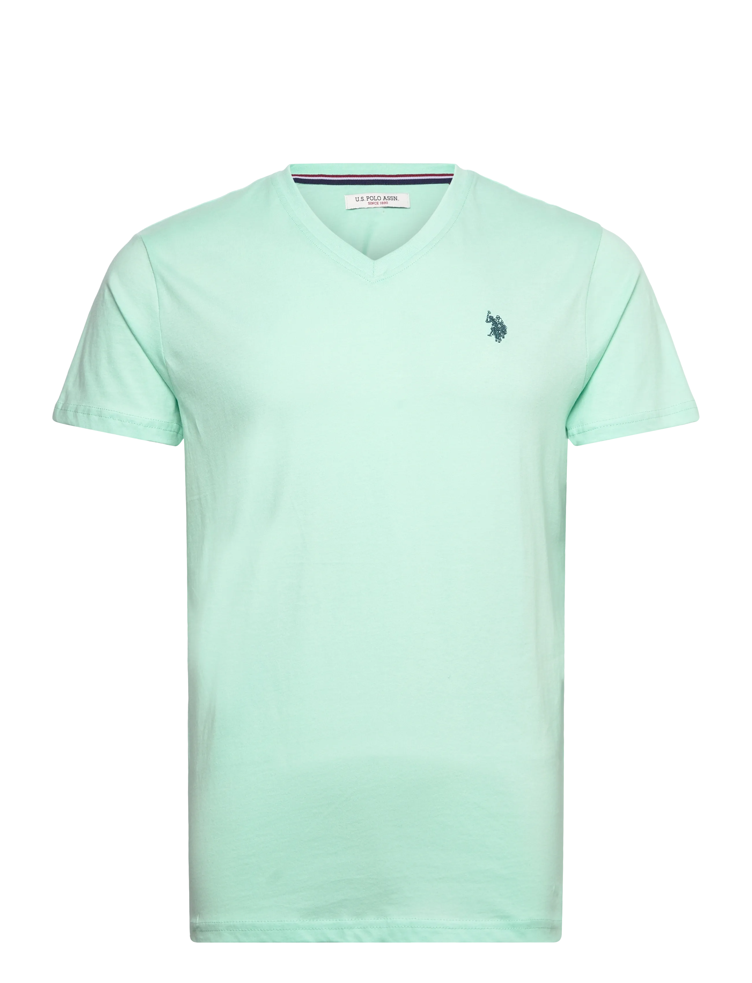 U.S. Polo Assn. USPA T-Shirt V-Neck Cem Men - T-shirts - 13-5409TCX YUCCA / green
