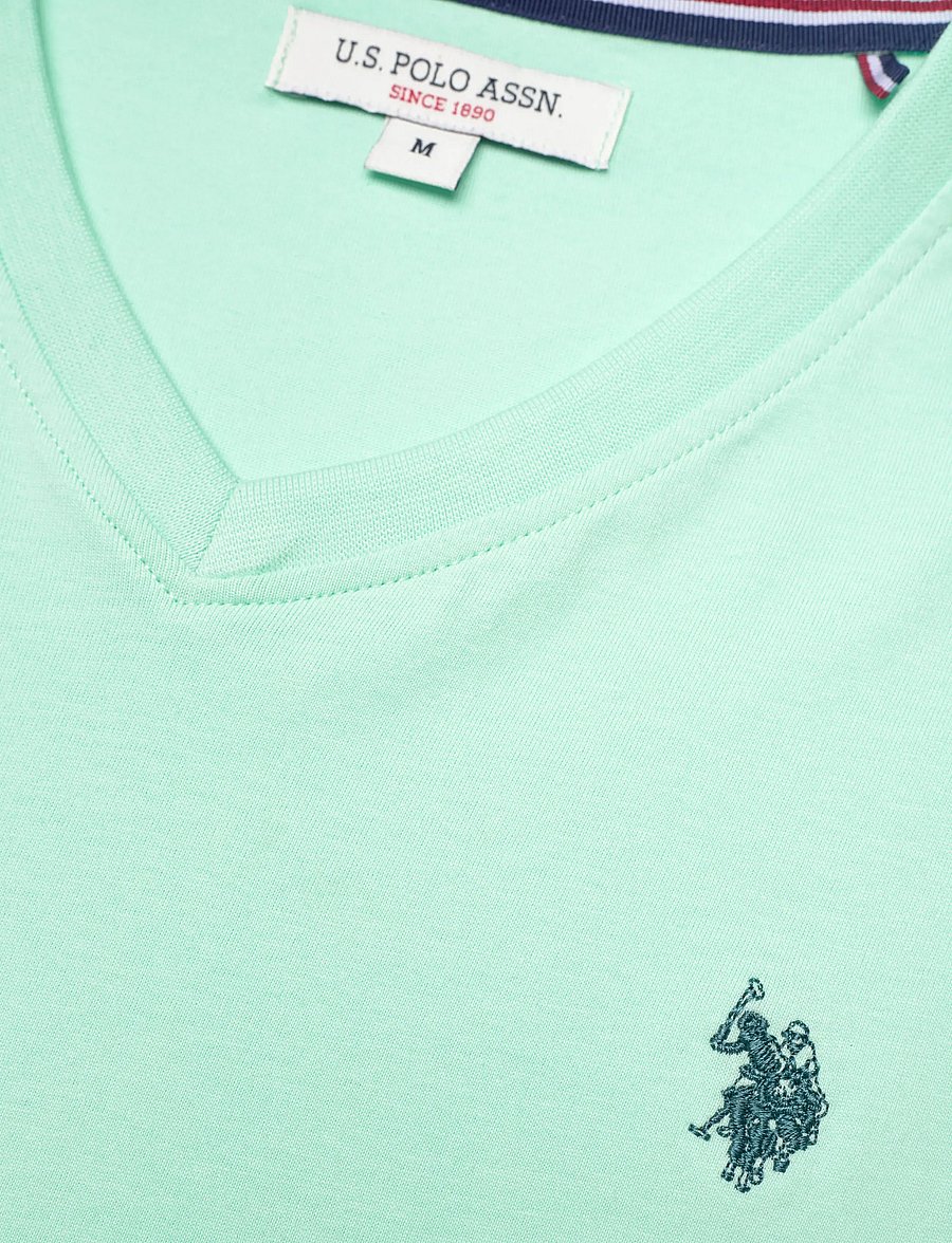 U.S. Polo Assn. - USPA T-Shirt V-Neck Cem Men - t-shirts mit v-ausschnitt - 13-5409tcx yucca - 5