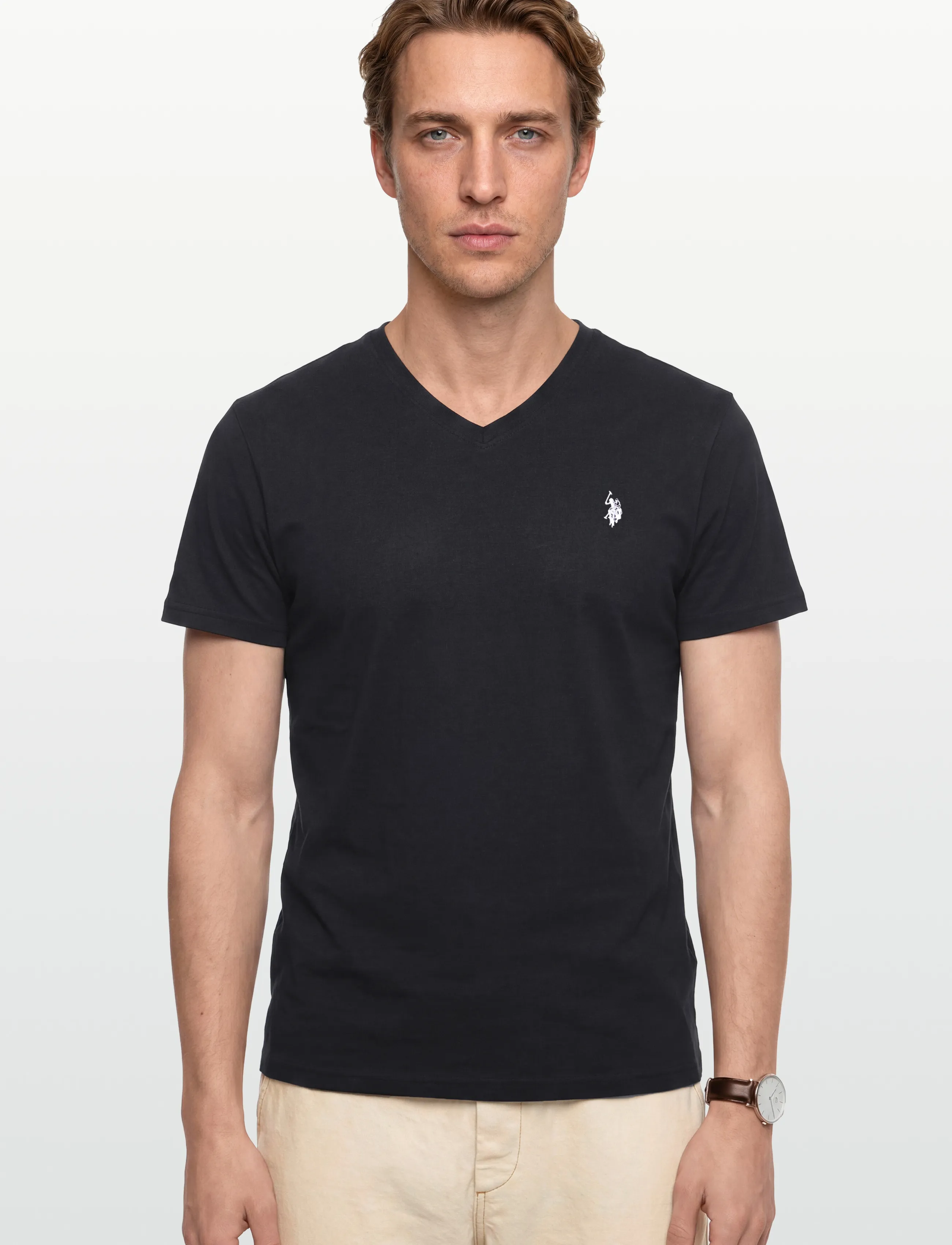 U.S. Polo Assn. - USPA T-Shirt V-Neck Cem Men - laveste priser - tap shoe - 5