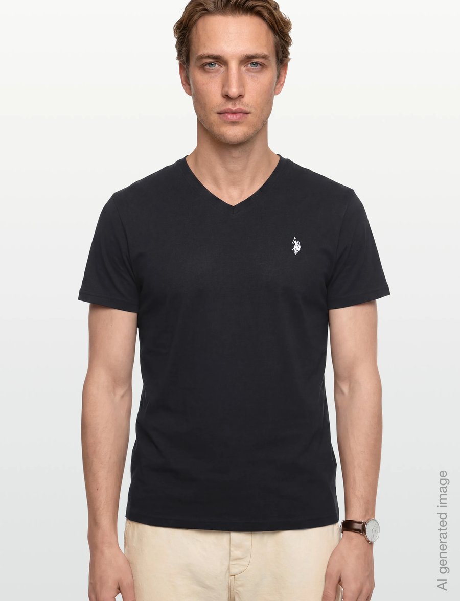 U.S. Polo Assn. - USPA T-Shirt V-Neck Cem Men - t-shirts mit v-ausschnitt - tap shoe - 3
