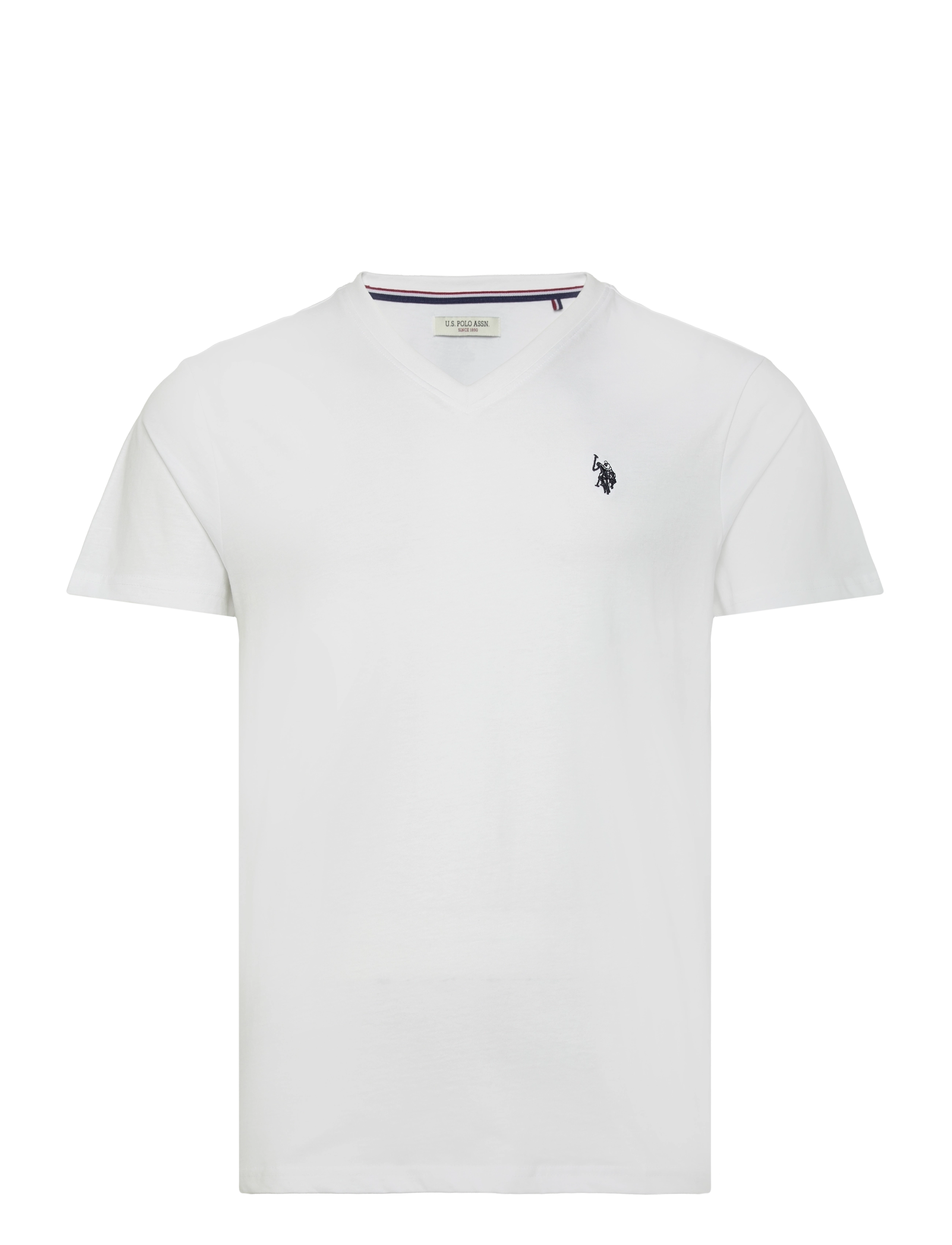 U.S. Polo Assn. Uspa T-Shirt V-Neck Cem Men, M, White, T-Shirts > Kortærmede, Herre