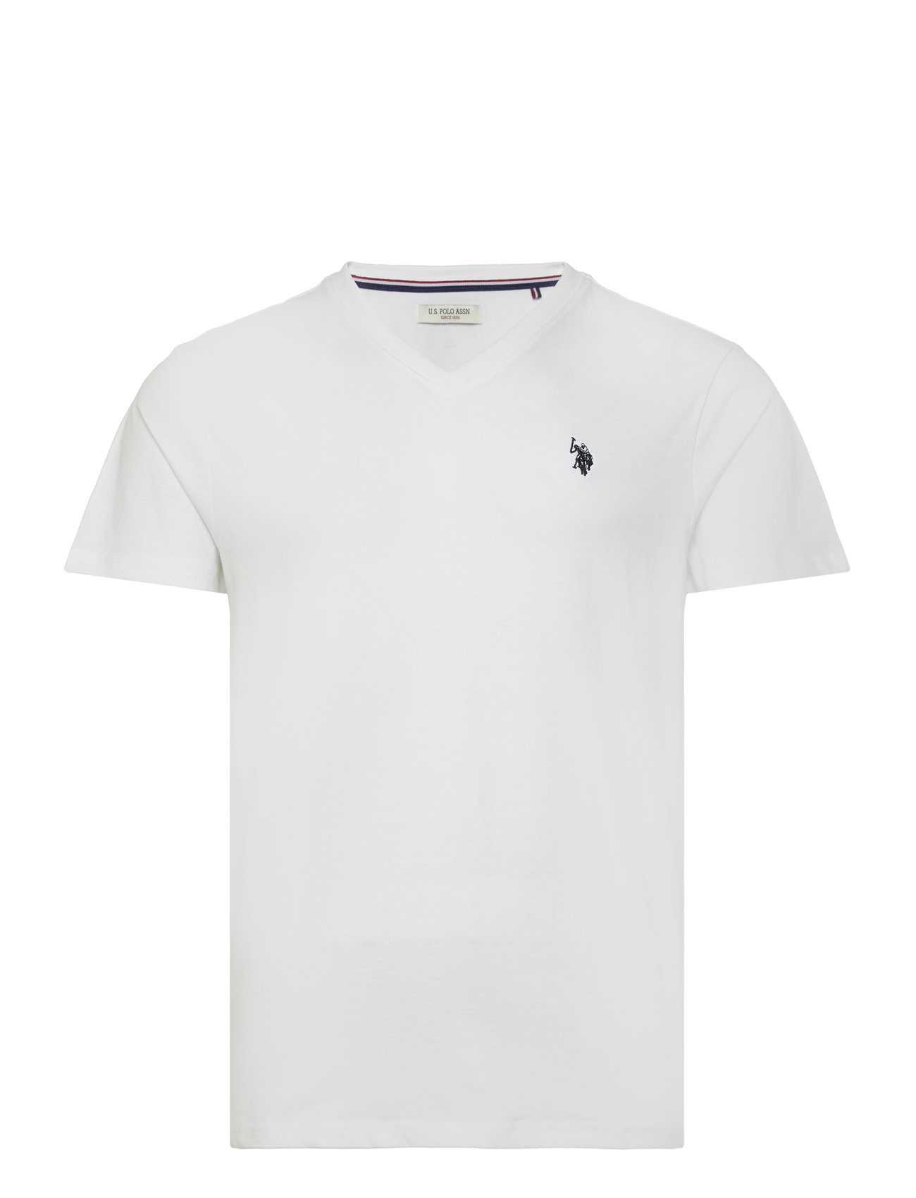 V Neck Mens Polo White Tee Polo Uspa T-shirt V-neck Cem Men