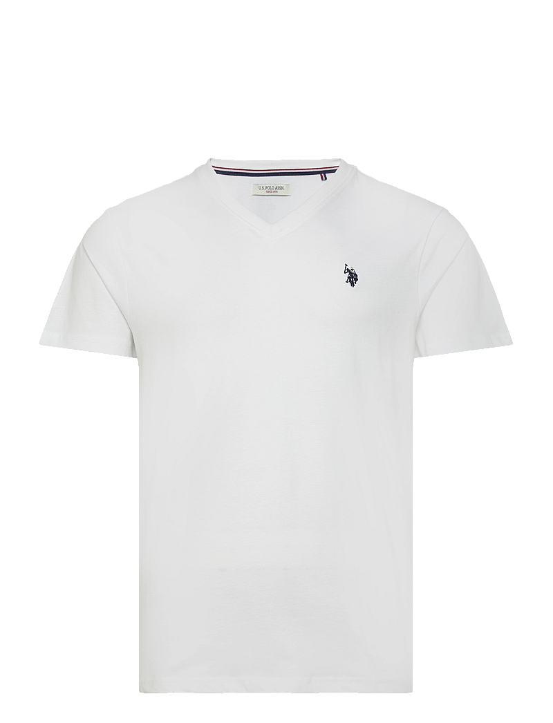 V Neck Mens Polo White Tee Polo Uspa T-shirt V-neck Cem Men