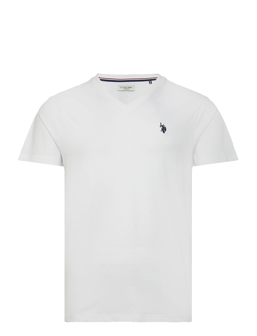 U.S. Polo Assn. - USPA T-Shirt V-Neck Cem Men - t-shirts mit v-ausschnitt - white - 0
