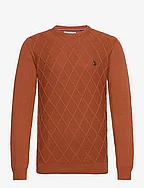 Clive Knit O-Neck - BOMBAY BROWN